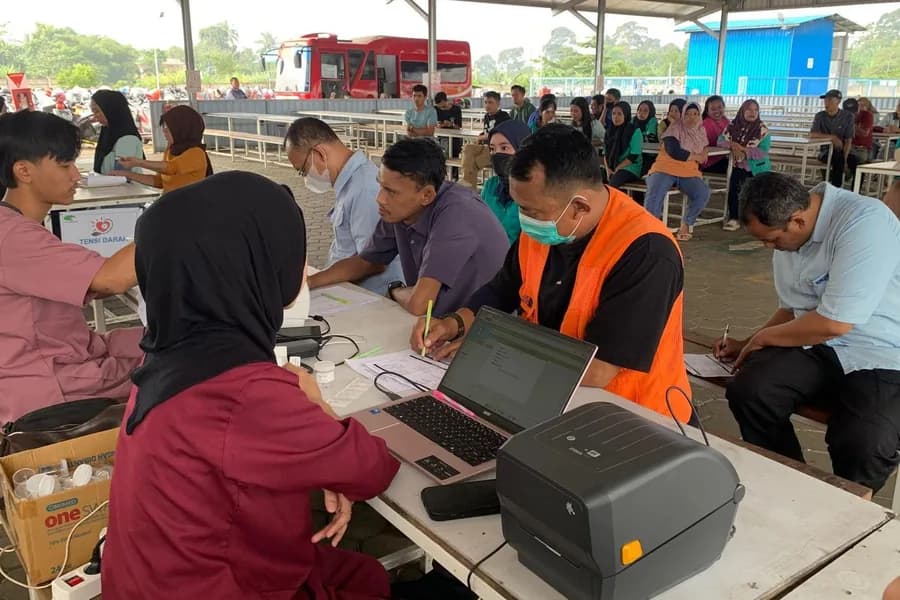 On-site corporate medical check-up run by Plebo